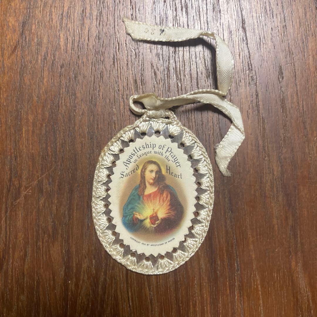 宗教関連のアンティークの聖品セット