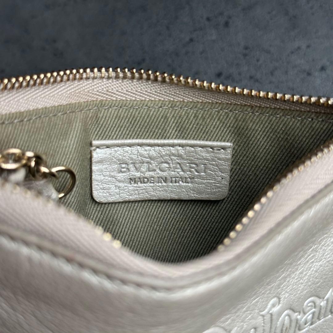 BVLGARI コレツィオーネ エンボスロゴ ケース 小銭入れ シルバー