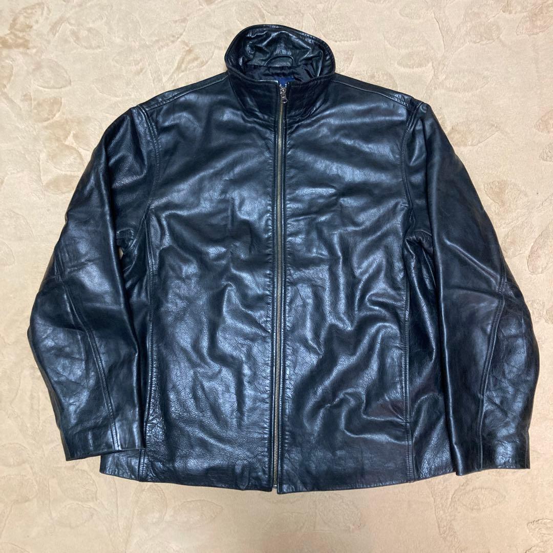 ビンテージ　オールドギャップ レザーさジャケット ブラック L