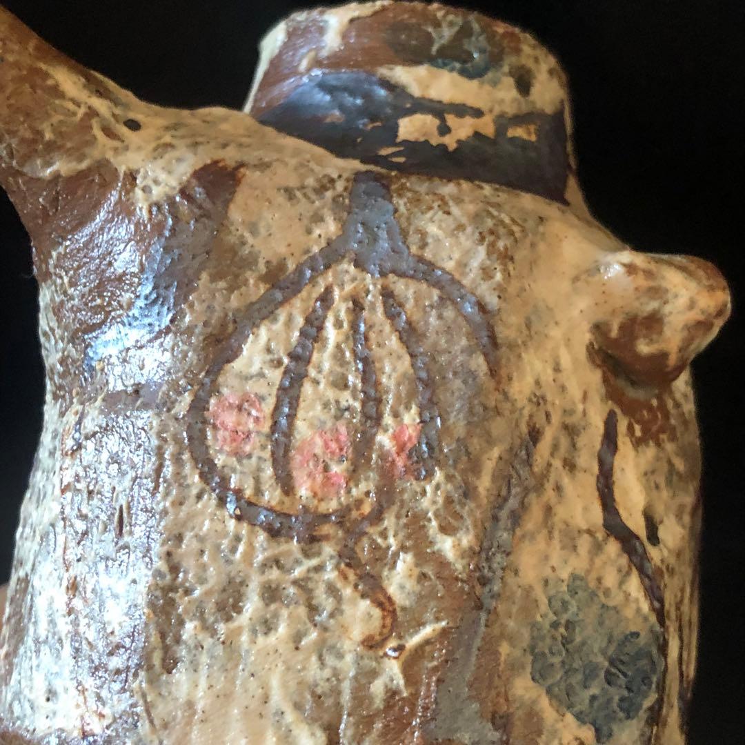 美しい古美術◼️蔵から美しく可愛い果物の描かれた作家物の水差し？が出て来ました。