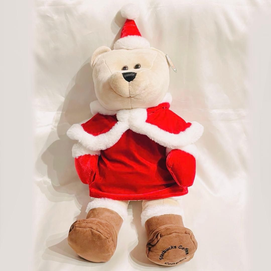 【美品タグ付き】Starbucks ベアリスタぬいぐるみ　サンタクロース　スタバ