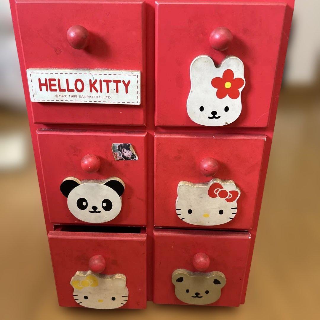 HELLO KITTY キャラクター引き出し 赤
