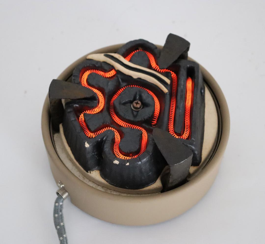 茶道具 置炉 炭型電熱器 野々田式 五徳 紙箱