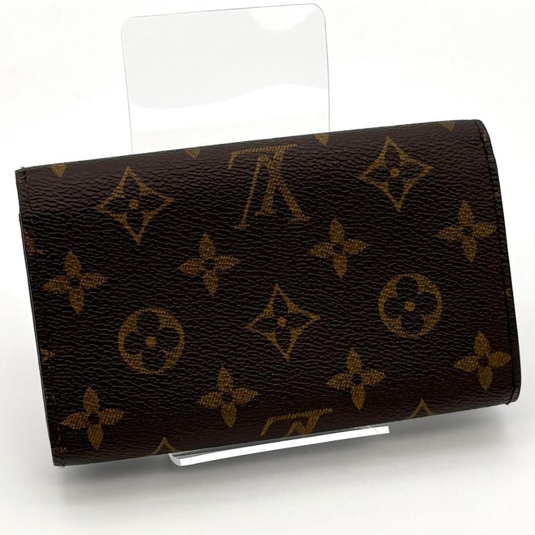 ルイヴィトン 折財布 ポルトフォイユ モノグラム トレゾール 茶 2161