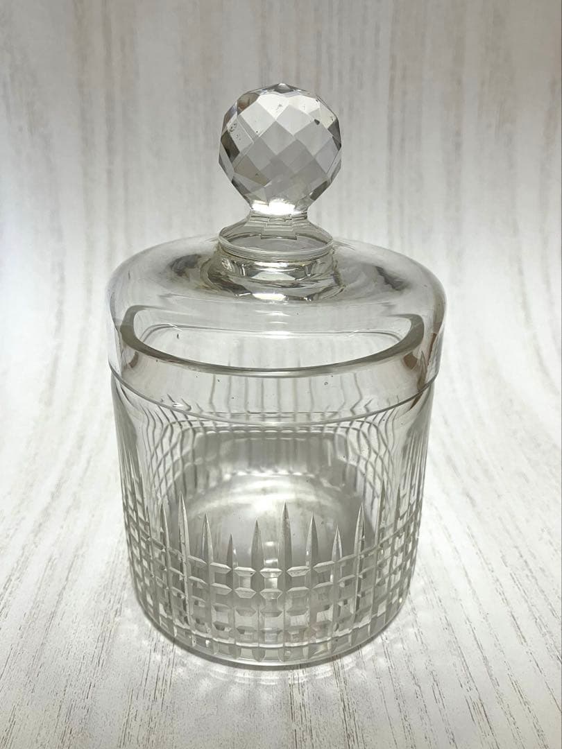 オールドバカラ クリスタル 蓋付きガラス容器 ナンシー