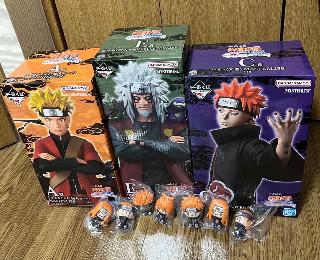 NARUTO フィギュアA賞C賞E賞F賞、G賞6体セット(おまけ下位賞62個)