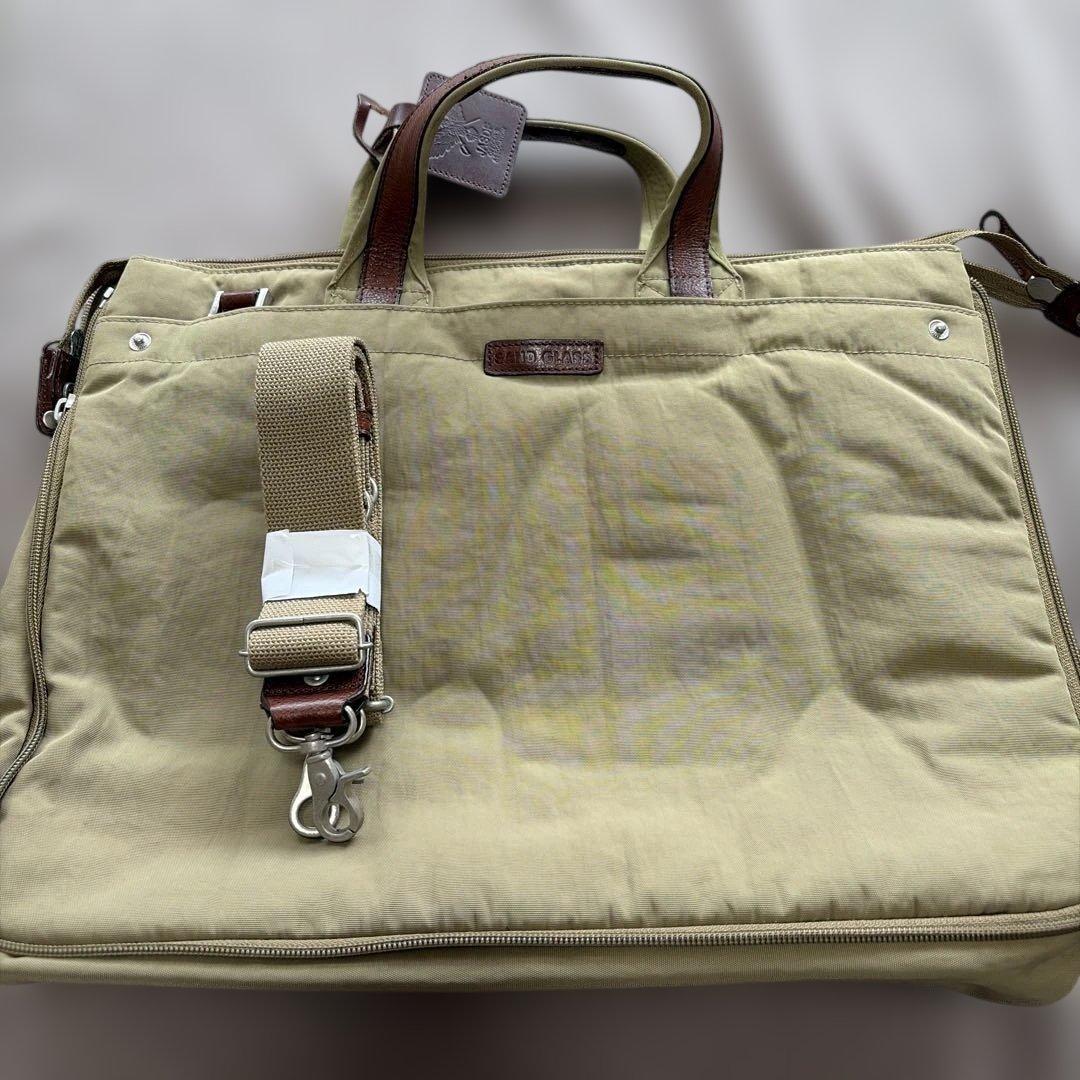 JASDFプレミアムタグ付きスタンドグラッシュ ビジネスバッグ ベージュ