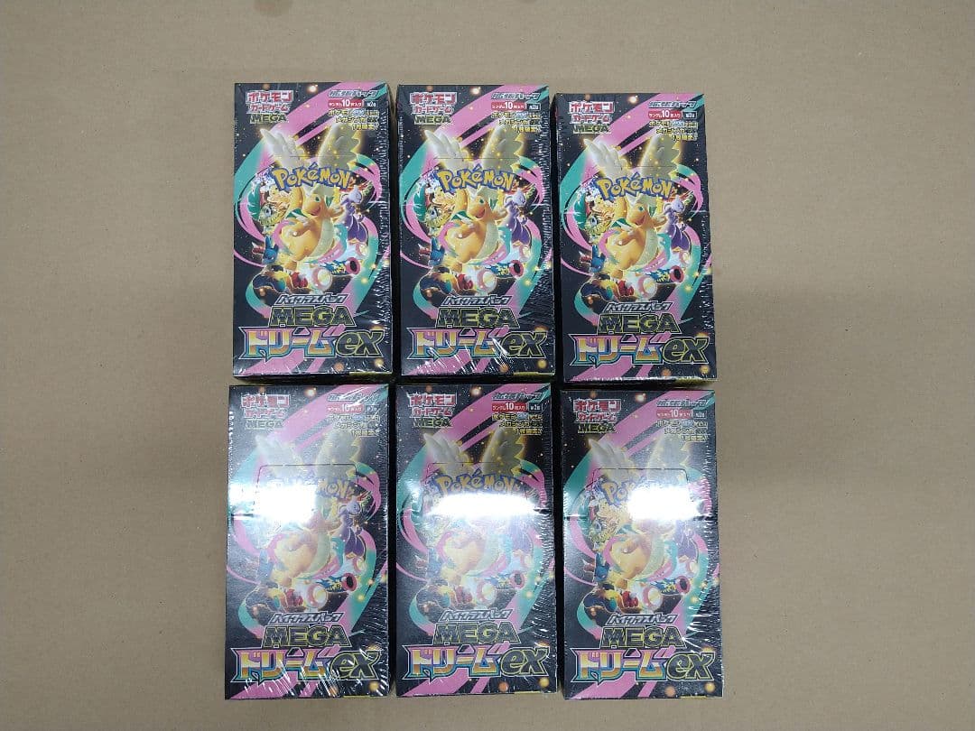 新品未開封品　シュリンク付き　ポケモンカード　メガドリームex　６BOX