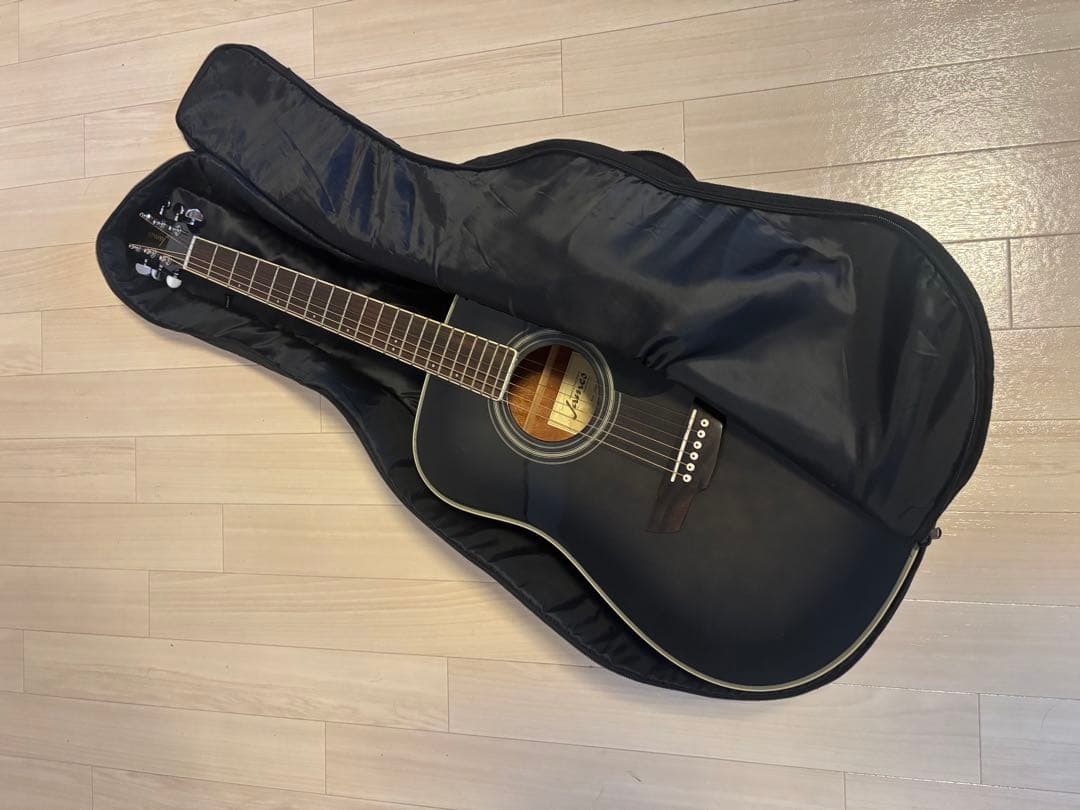 james アコースティックギター ブラック ギターケース付き
