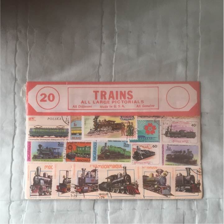 海外切手コレクション　Trains 汽車