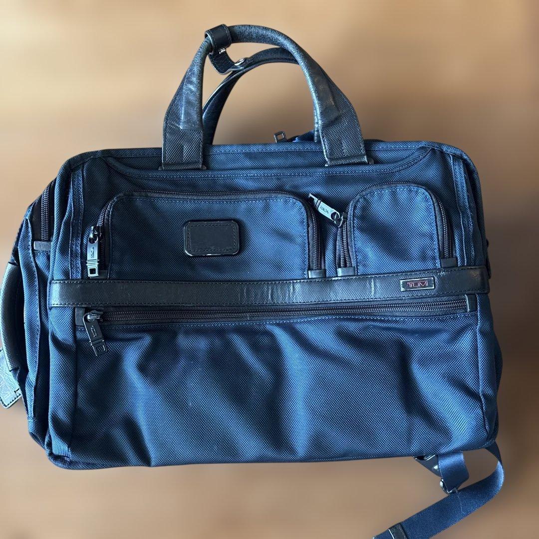 [3way TUMI] ネイビー ビジネスバッグ　SHIPS ダブルネーム