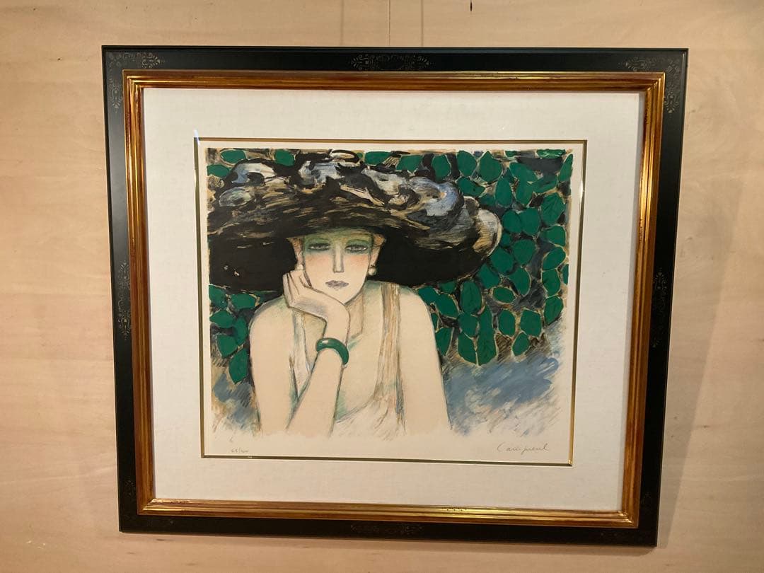 カシニョール　「四月」　リトグラフ　直筆サイン・エディション有り