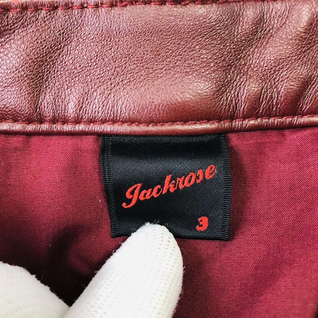★希少カラー★JACKROSE シングルライダース 羊革 ボルドー L相当 本革