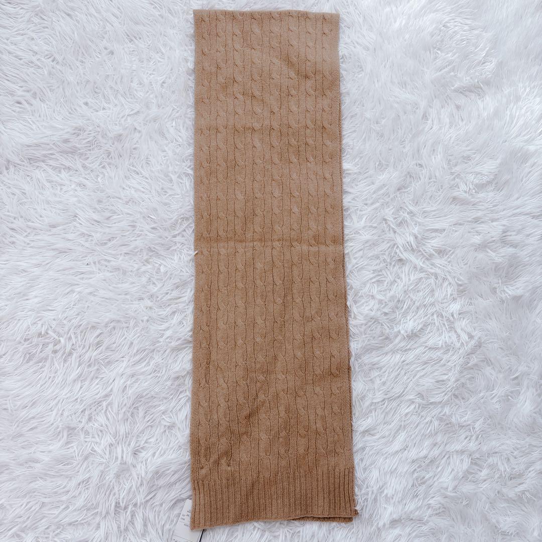 タグ付き✨Polo Ralph Lauren カシミヤ ケーブル ニットマフラー