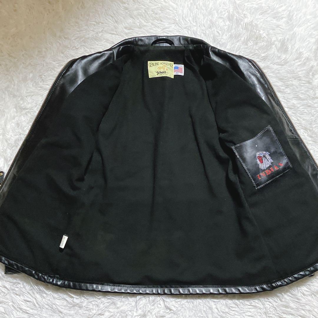 希少⭐️schott ショット　ホースハイド　馬革　インディアン　USA 40