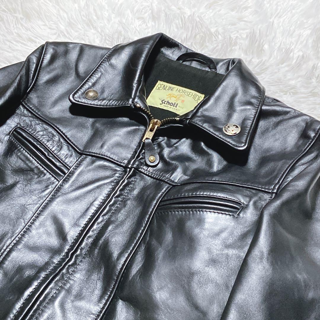 希少⭐️schott ショット　ホースハイド　馬革　インディアン　USA 40