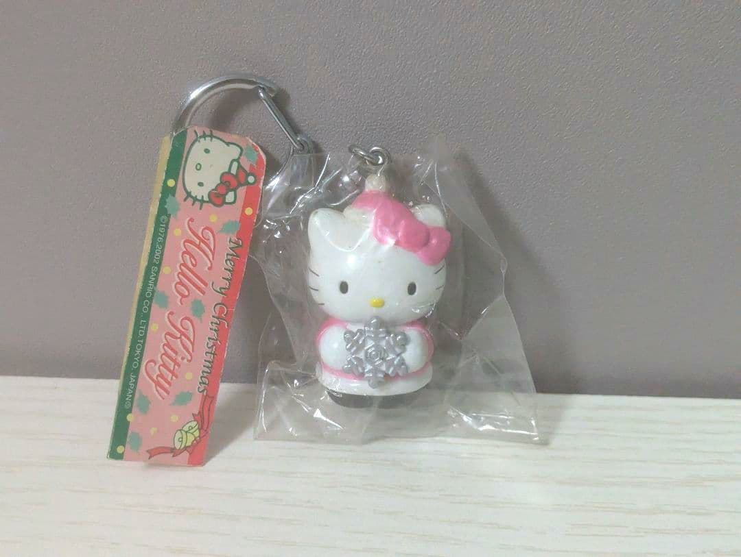 ハローキティ クリスマス 雪の結晶 キーリング キーホルダー 平成レトロ 当時物