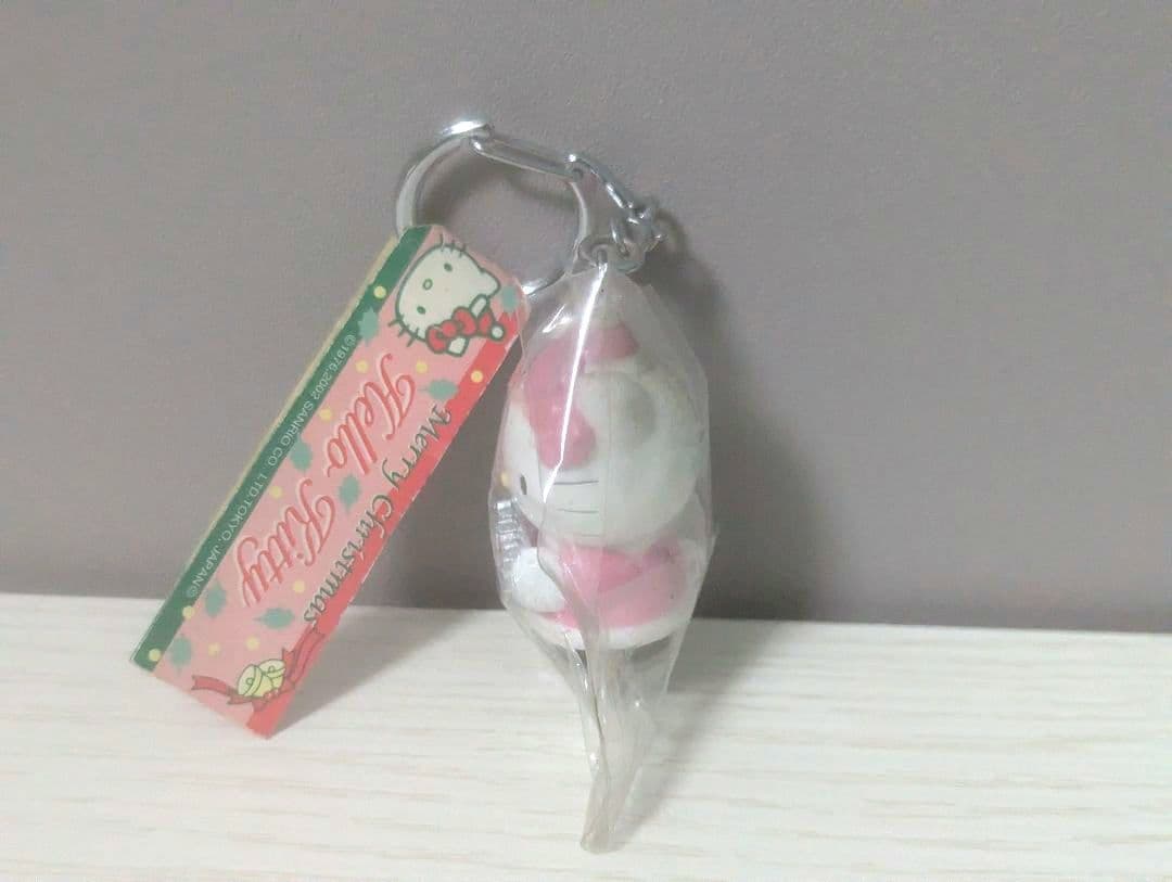 ハローキティ クリスマス 雪の結晶 キーリング キーホルダー 平成レトロ 当時物