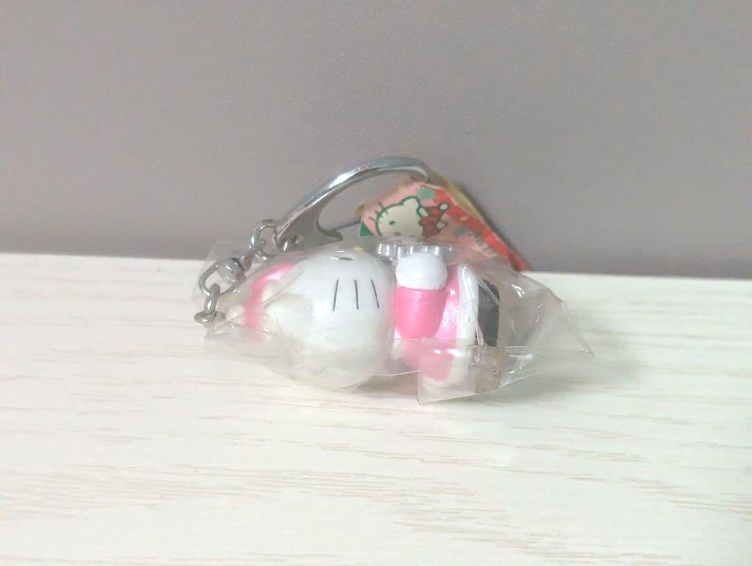 ハローキティ クリスマス 雪の結晶 キーリング キーホルダー 平成レトロ 当時物