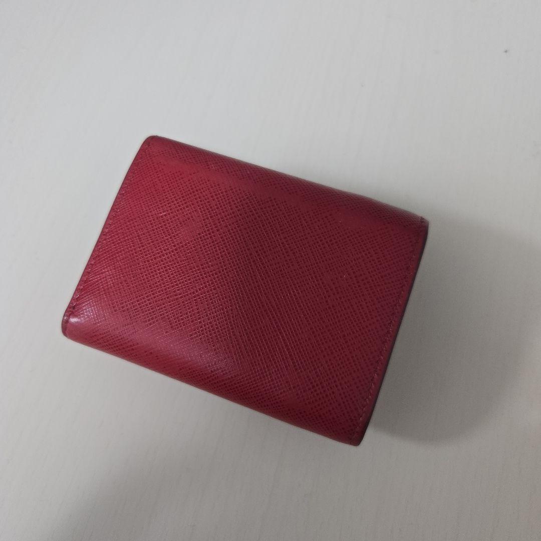 PRADA 三つ折り財布 レッド