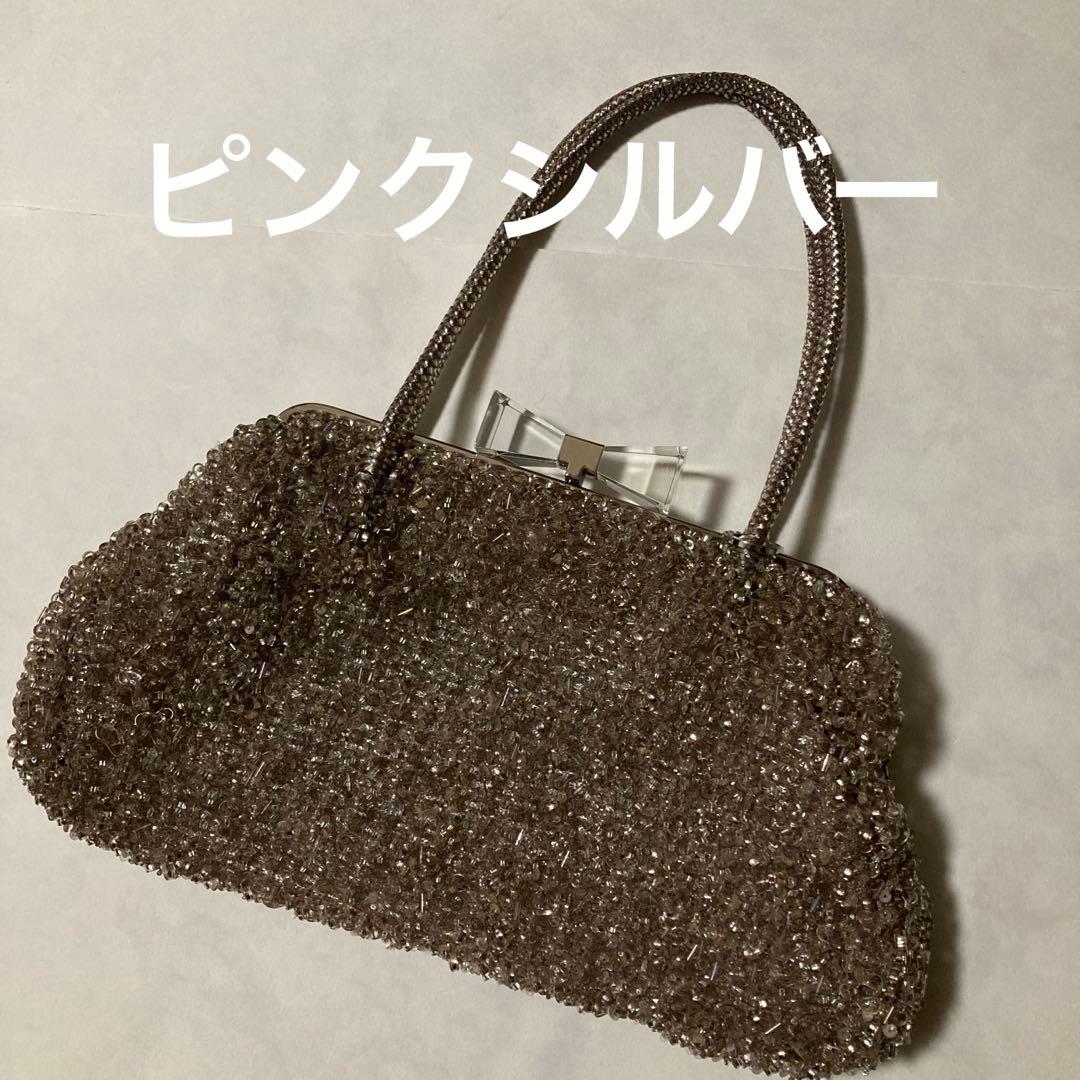 アンテプリマANTEPRIMAワイヤーがま口バッグ ピンクシルバー美品