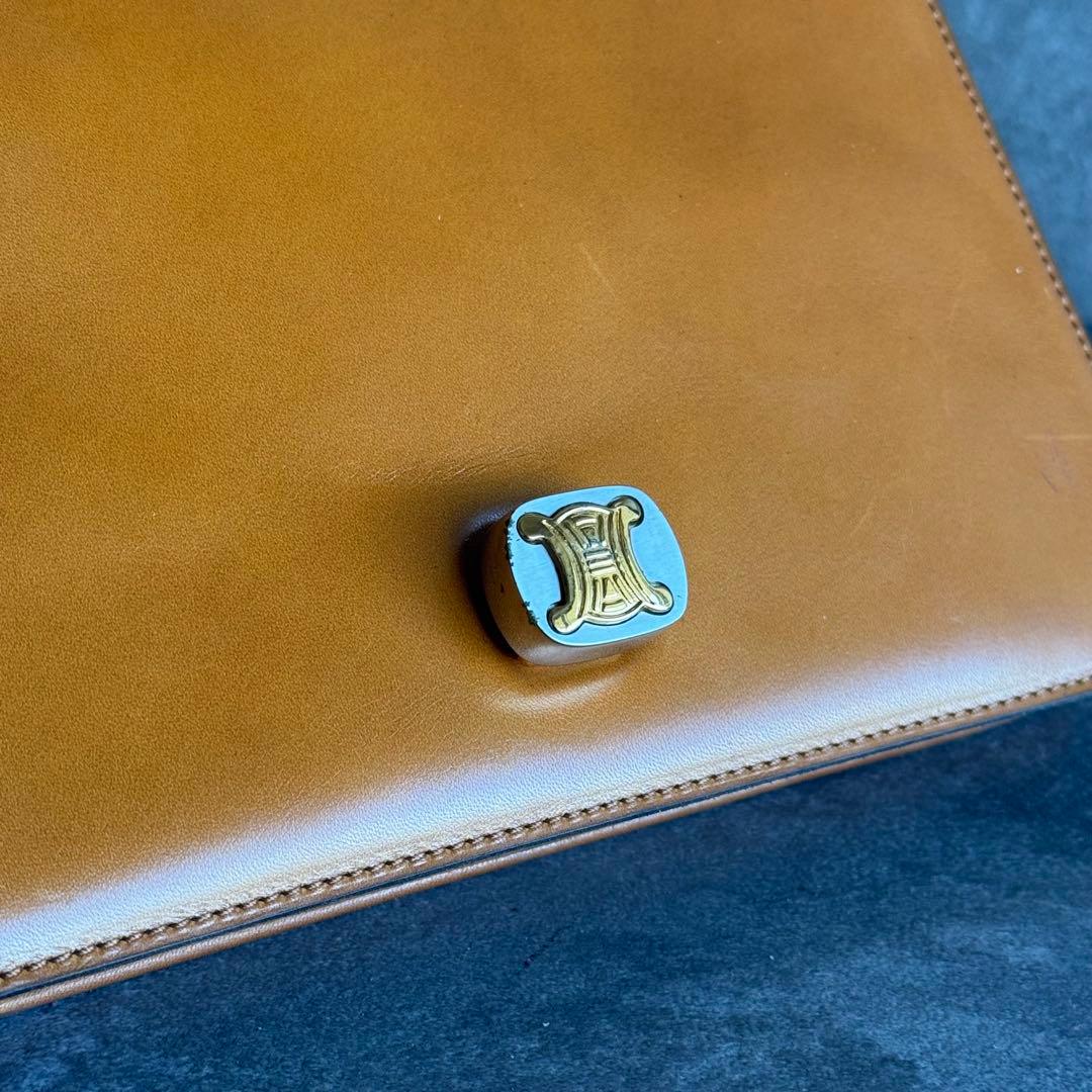 Peppe ⭐️セリーヌ⭐️トリオンフ 金具 レザー ショルダーバッグ