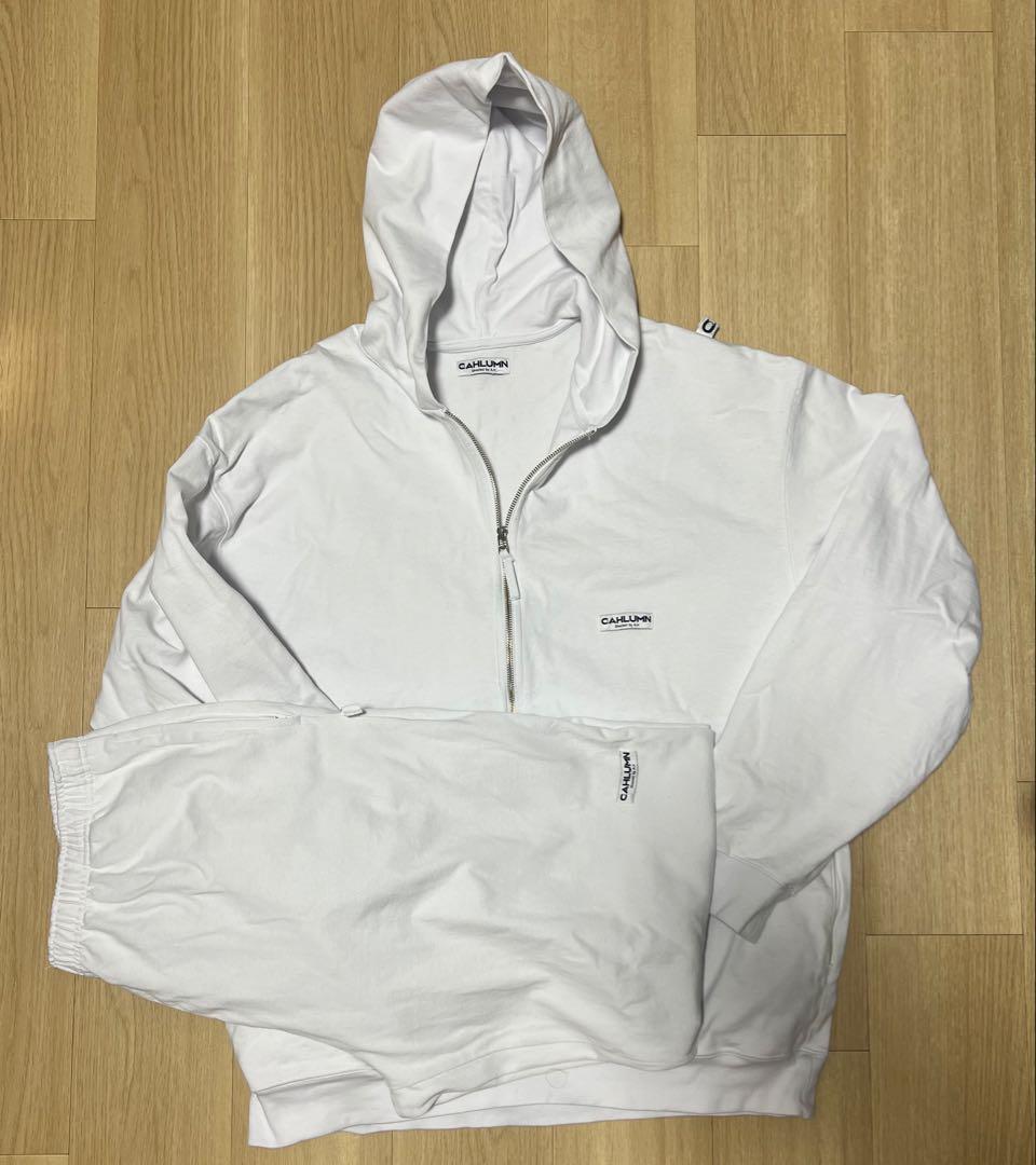 ⭐︎2XL ホワイト　カウラム　ハーフジップアップ　セットアップ