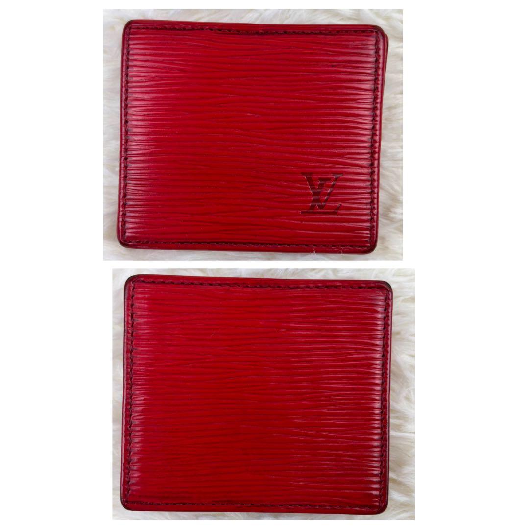 美品！ルイヴィトン ポルトモネボワット M63697 レッド ケース