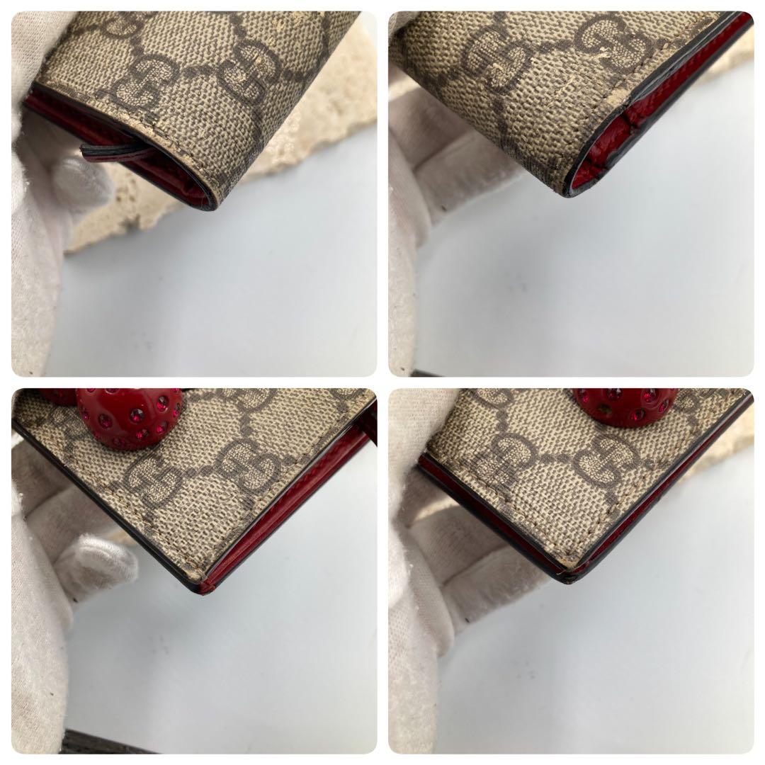 GUCCI グッチ　折り財布　さくらんぼ　pvc 6A