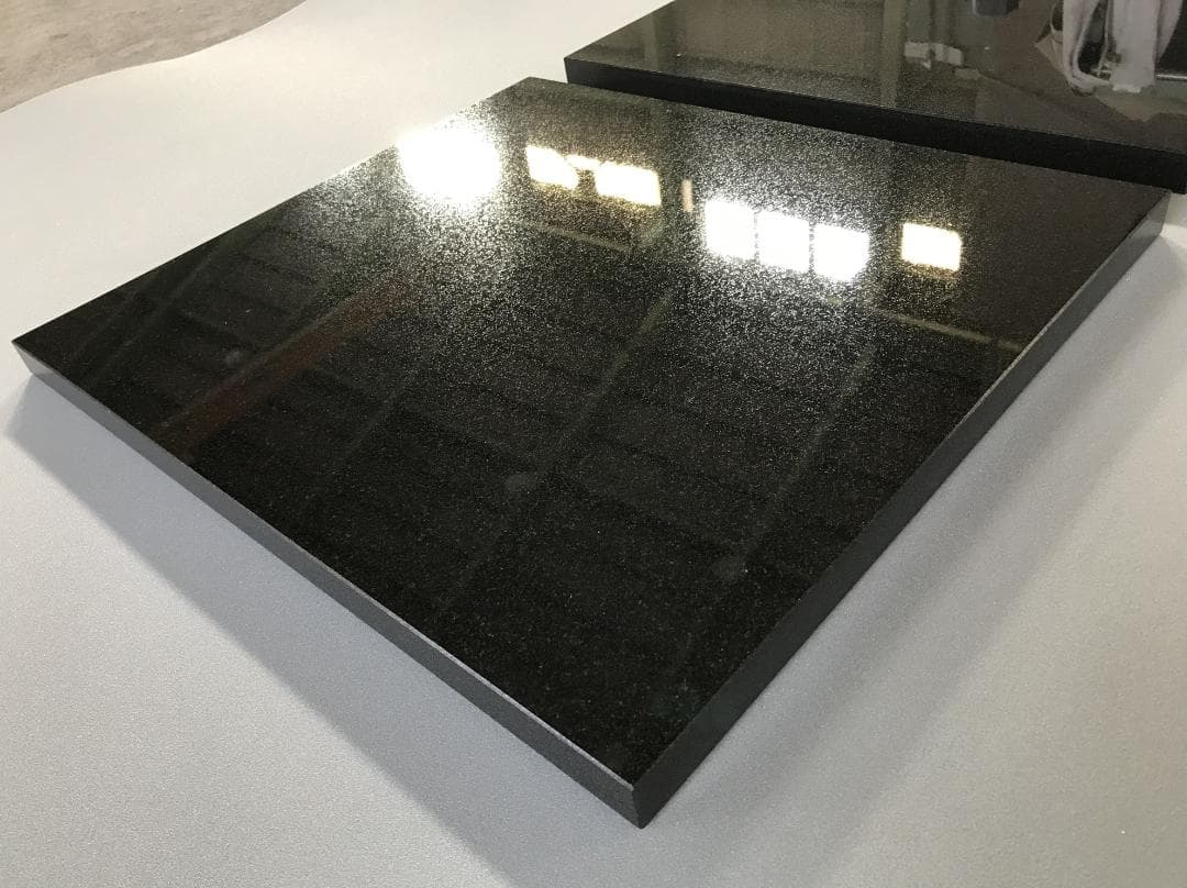 天然黒御影石 山西黒 オーディオボード●400×380×25●5面磨き　送料無料