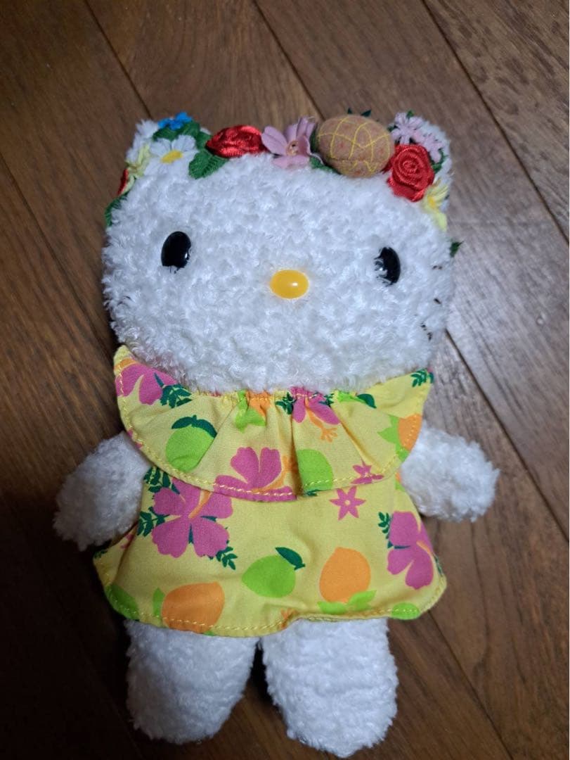 レア　ハローキティ サマーぬいぐるみハイビスカス 2001年製