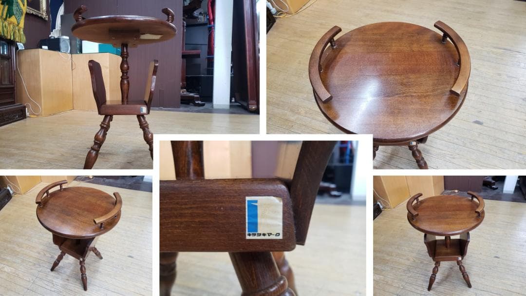 J36　飛騨産業　キツツキマーク　花台　サイドテーブル