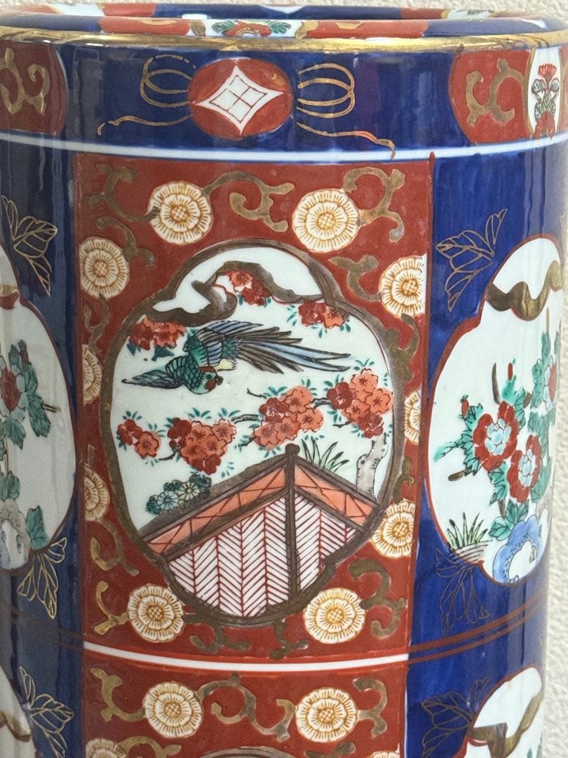 伊万里　錦絵　傘立　古民具　送料込み251025