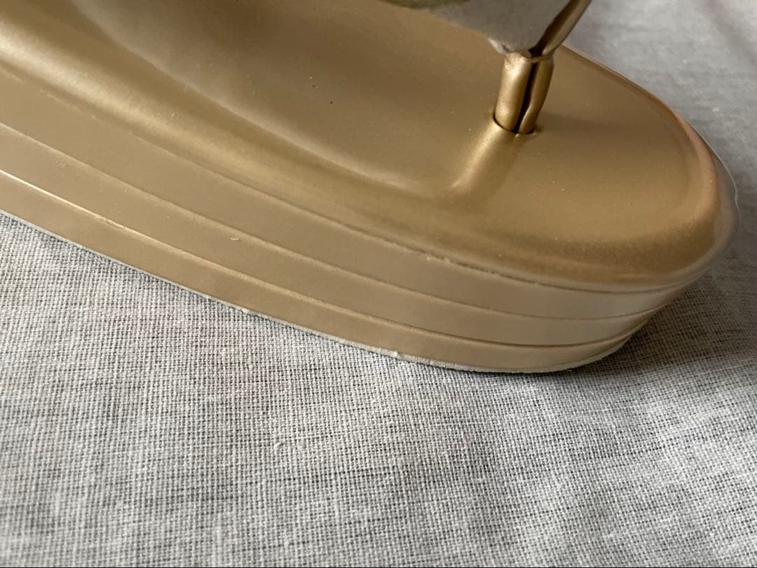 和装用バッグ　厚底草履のセット　ゴールド　成人式　振袖