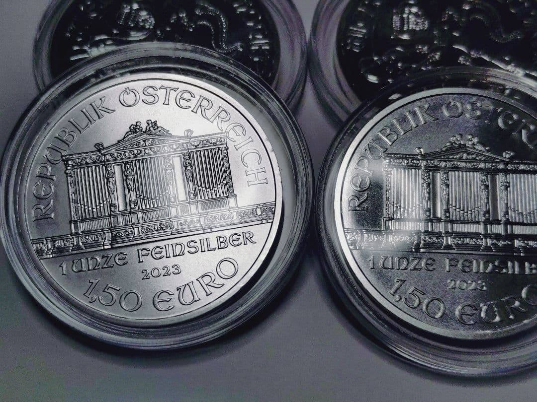 オーストリア ウィーンフィル1オンス銀貨　4枚セット　ケース付き