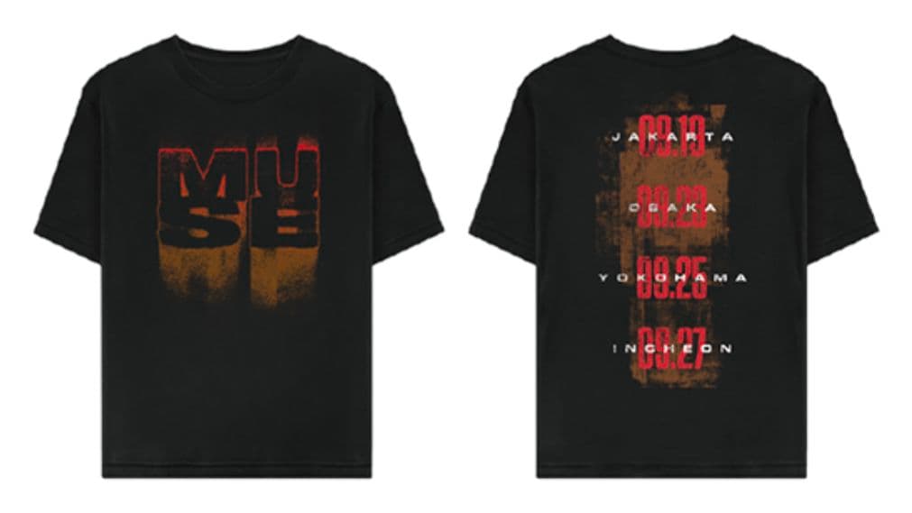 【未着用】MUSE 最新ツアーTシャツ L ツアー日程プリント（オマケ付）