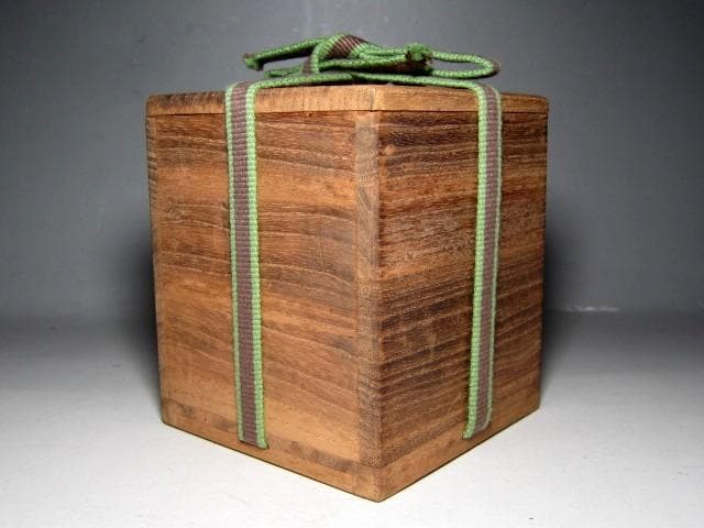 千家十職 指物師 駒沢利斎 桐木地 中棗 裏千家十四代 淡々斎花押　m129