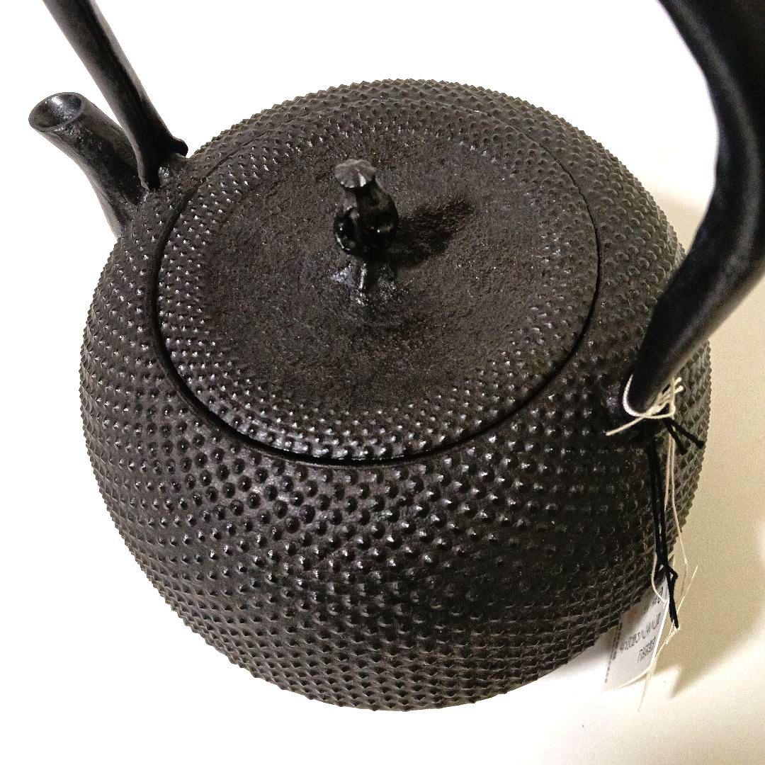 未使用 大型2.3L 伝統工芸士 及川 光正作 南部鉄器 丸南部アラレ 盛栄堂