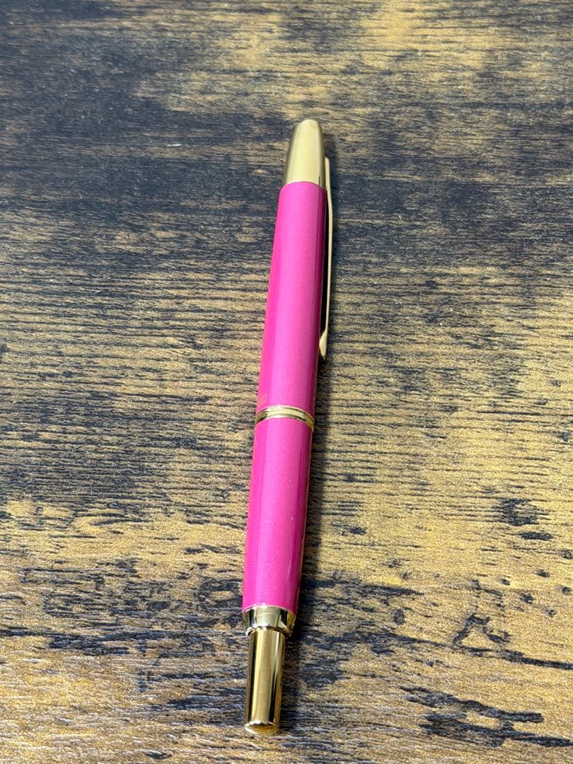 カスタム会限定　トルマリンピンク　18金　キャップレスデシモ　万年筆　EF