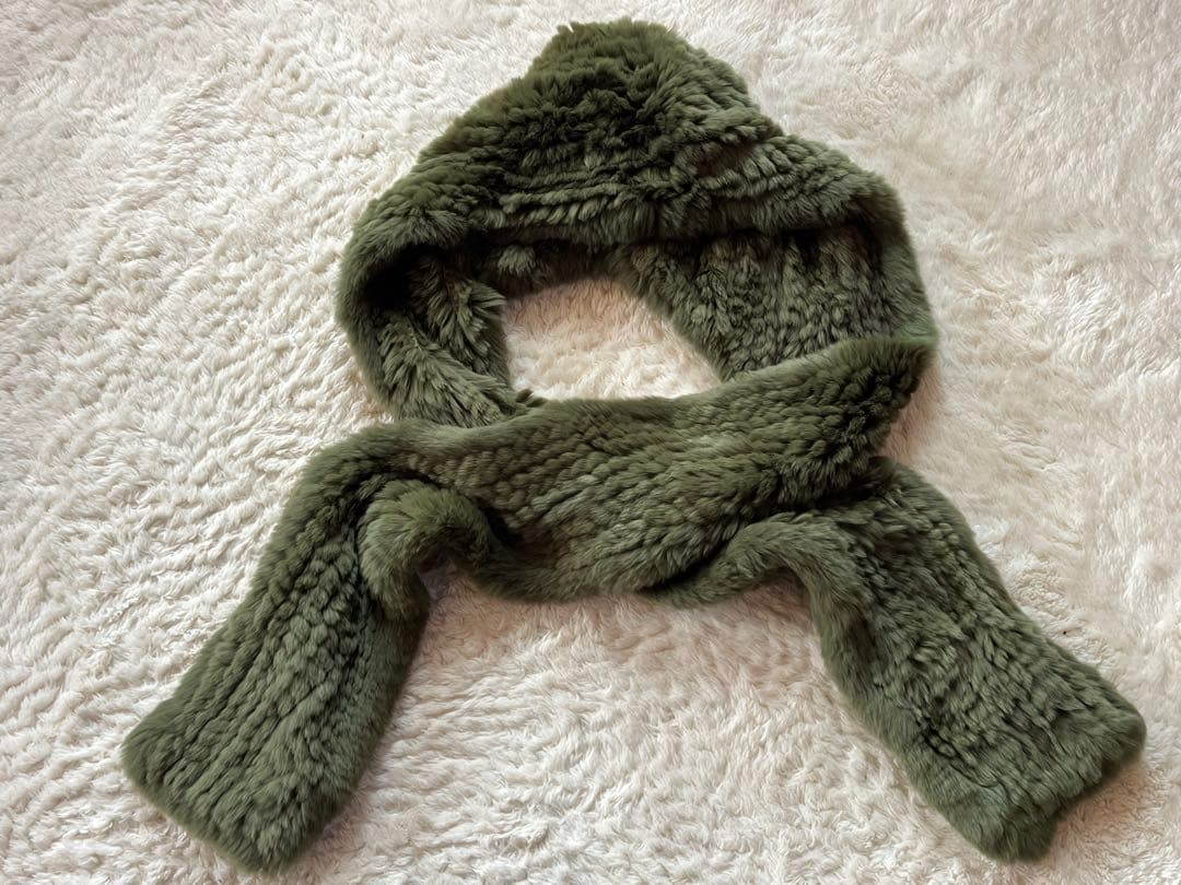 LIGNAGGIO オリーブグリーン レッキスラビット　バラクラバ　極暖　美品！