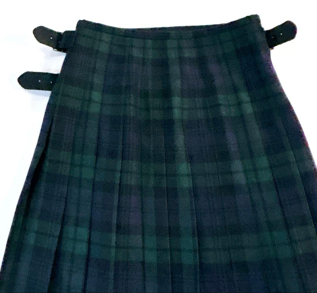【定番人気】極美品＊オニールオブダブリン ブラックウォッチ キルトラップスカート