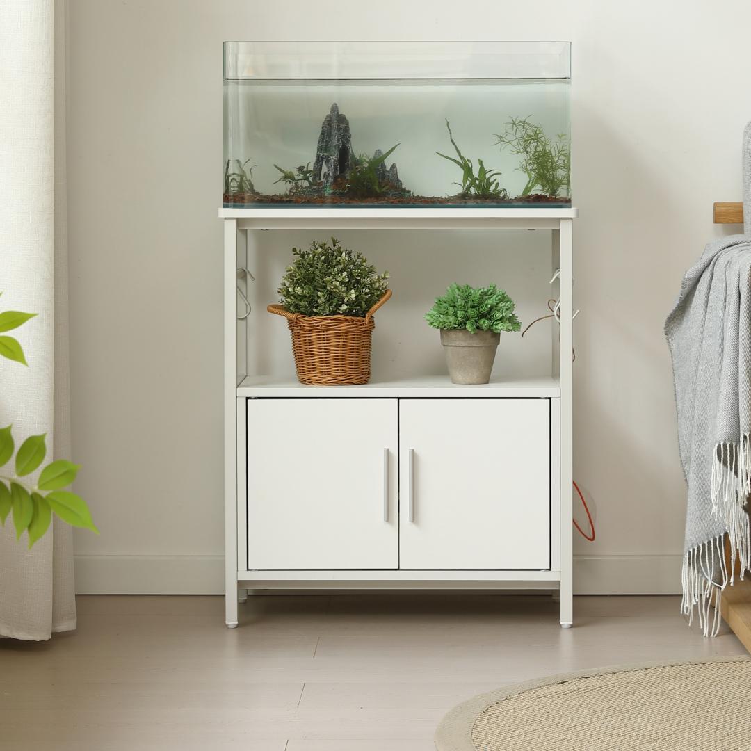 水槽台 水槽スタンド 耐荷重120kg 幅60cm 三段 フック付き 両開扉 白