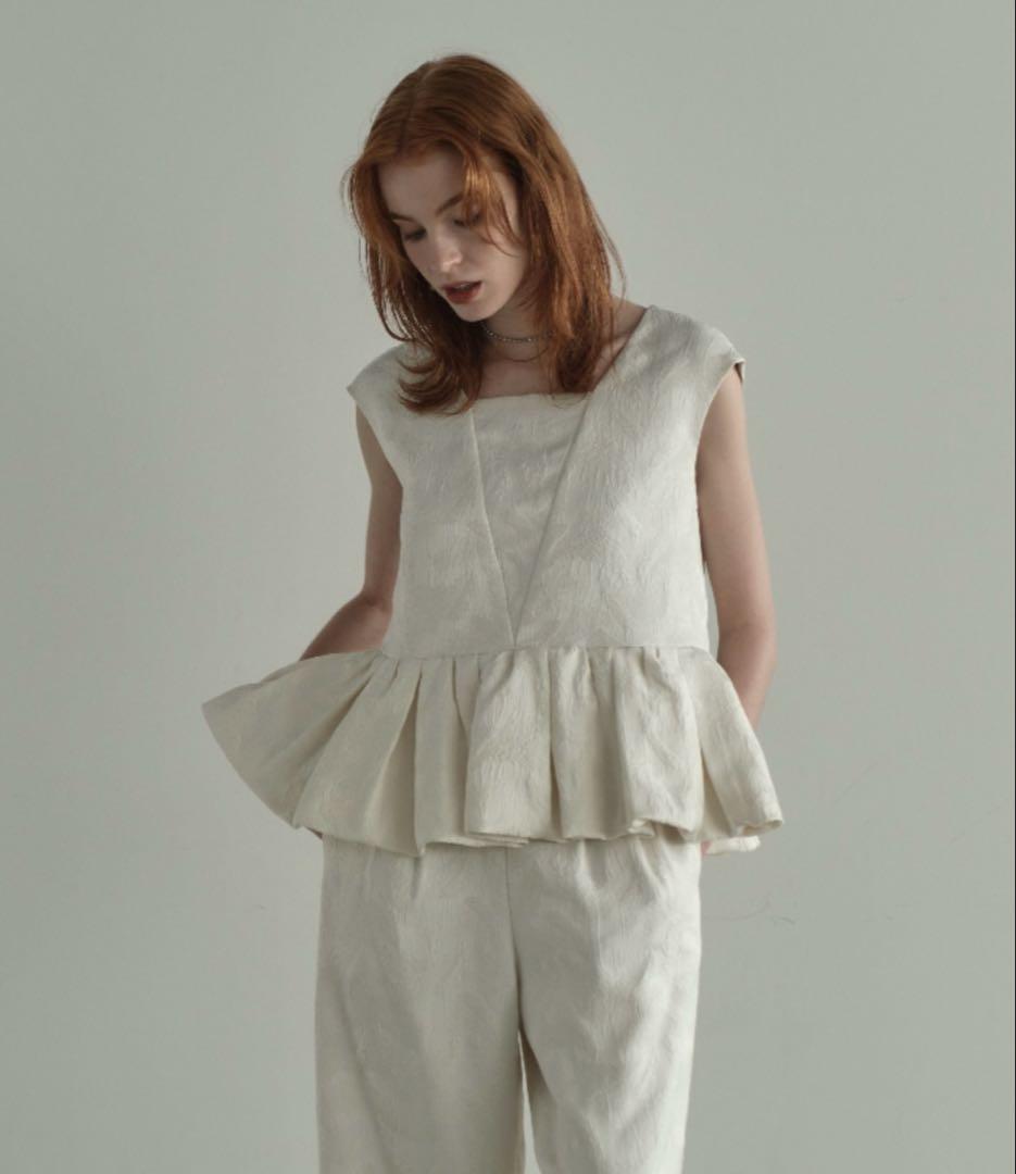 ANDRESD ペプラム セットアップ パンツ ドレス 結婚式 オケージョン Ｓ