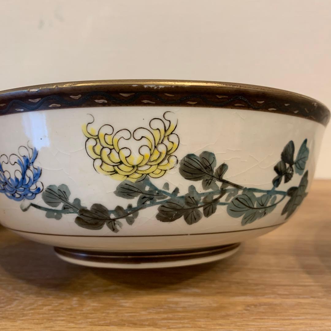 アンティーク　九谷造　極密画　鉢　３客　壽老人