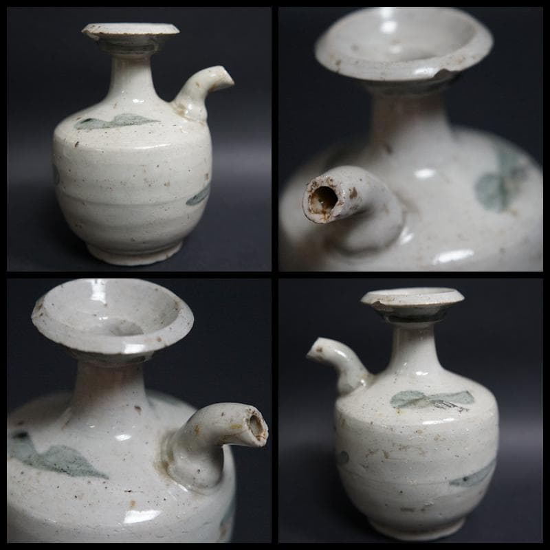 明時代 古染付水注 浄瓶★時代物★