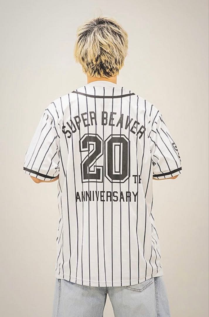 SUPER BEAVER ベースボールシャツ ストライプ Mサイズ