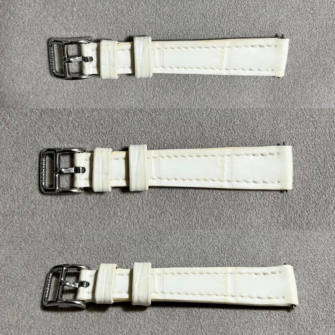 Hウォッチ ミニ ベルト Hermes エルメス 時計 腕時計 アリゲーター 白