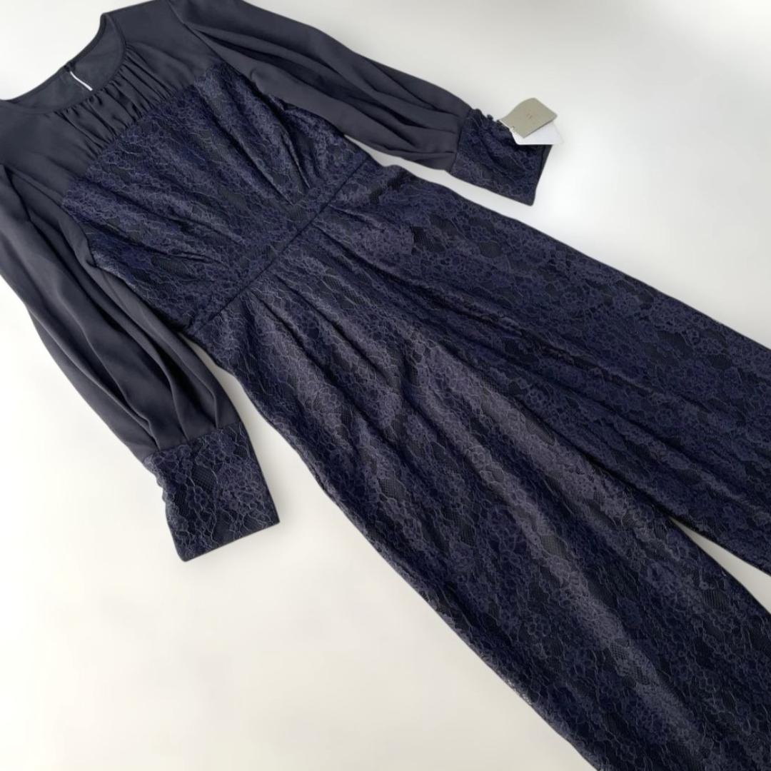 【新品】LERURE リルアー オールインワン パンツドレス ネイビー M