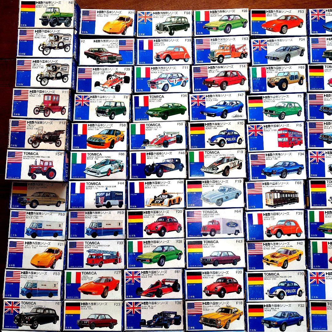 トミカ 青箱Ｆシリーズ101台セッ卜廃盤日本製ワンオーナー姫路手渡しも可能