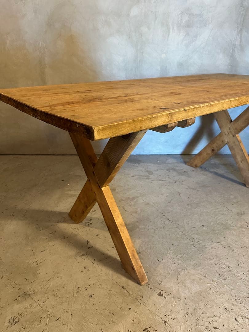 【東京都23区配送無料】ビンテージ　テーブル　作業台　什器　陳列棚　プリミティブ